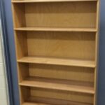 Custom tall straight bookcase in Natural