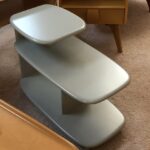 $550 3753 surfboard table in gray lacquer