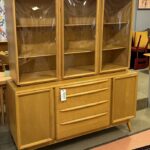 Triple bubble china in excellent original Wheat on 1543 buffet refinished Wheat. $3000