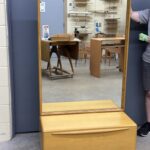 mirror is vintage. Blanket boxes are $950, $1300 with large mirror. 36 x 16 x 14 high